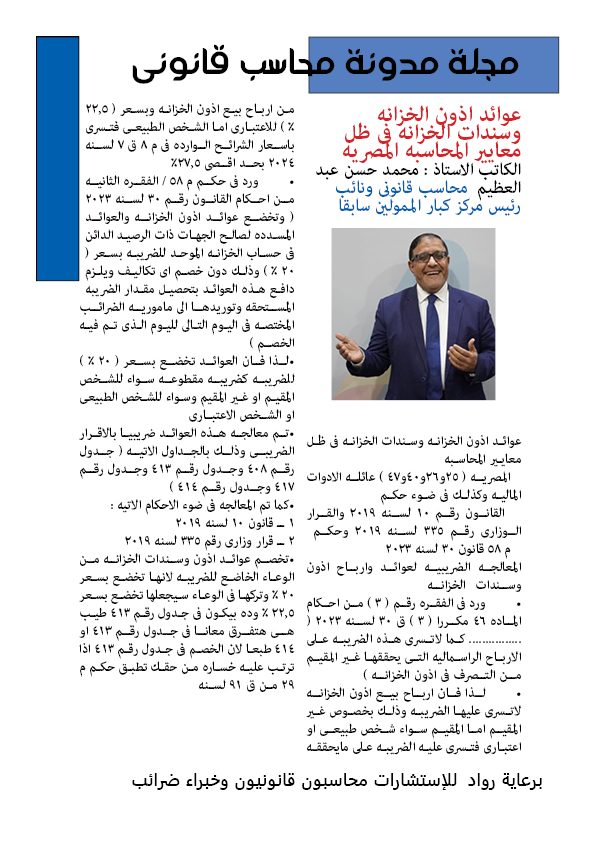 العدد الثانى 15 مارس 2024 مجلة محاسب قانونى